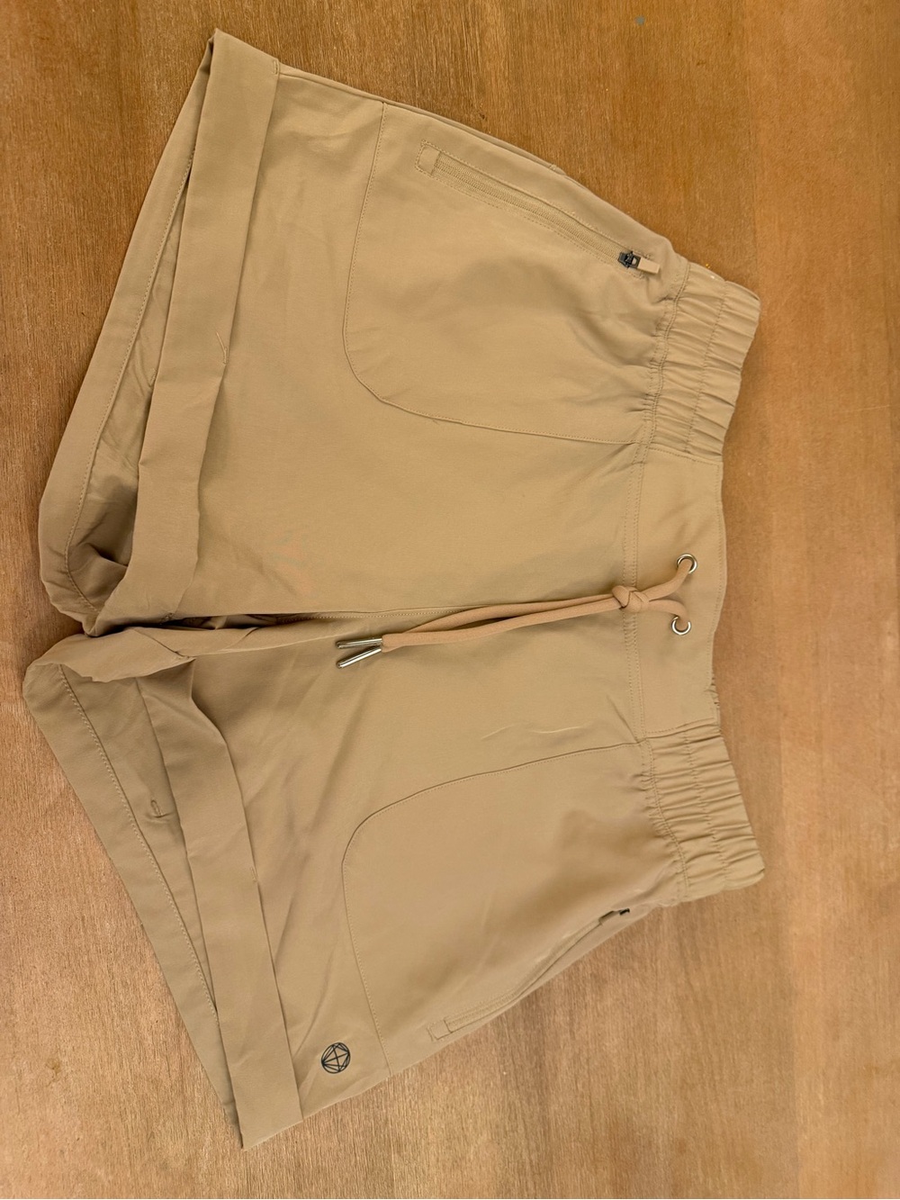 Mondetta Women's Tan Drawstring Athletic Shorts